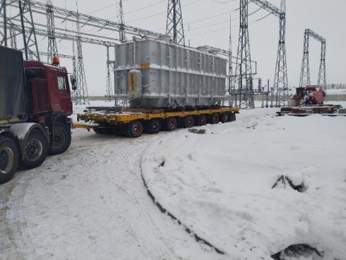 Доставка трансформатора массой 141 т 