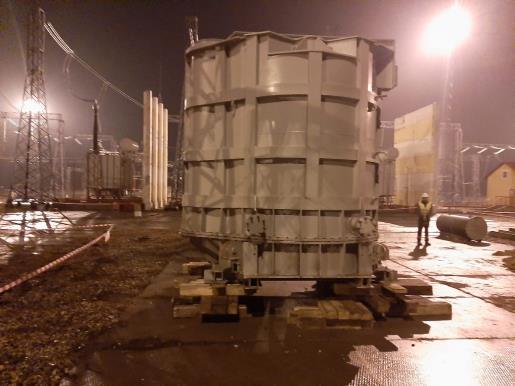 Выгрузка реактора 60 т в г. Мантурово, Костромская обл.